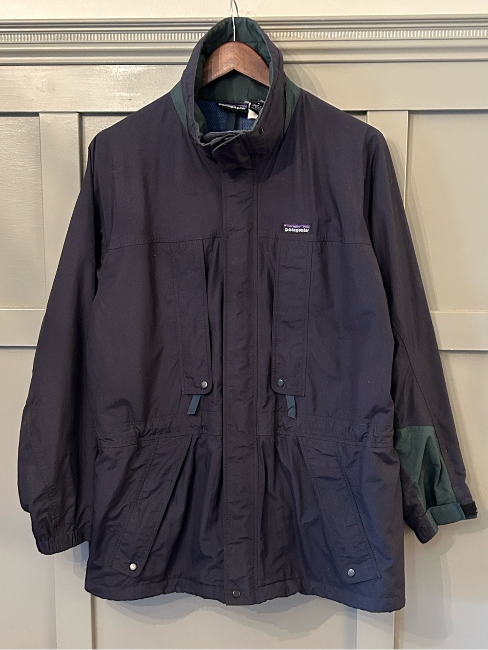 Patagonia Full Zip Shell Jacket Coat Vintage 2004 Y2K Black Size Medium